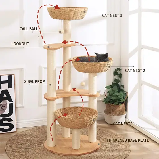 SHODMI 54" Modern Cat Tree… — Photo 2