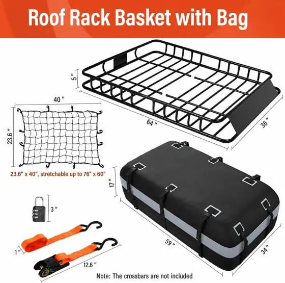 Car Roof Cargo Carrier 64"x36"x5"… — Photo 2