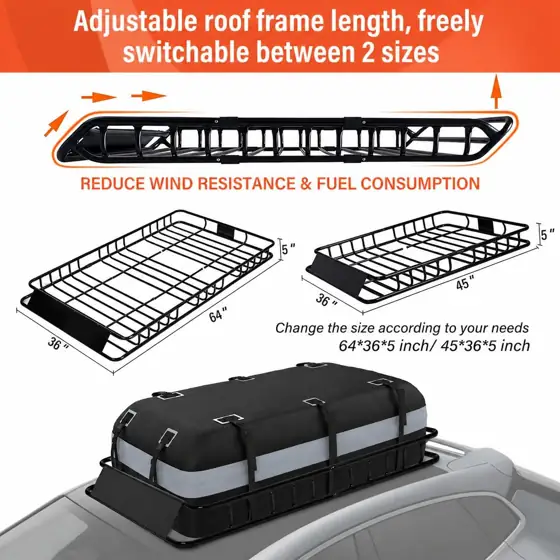 Car Roof Cargo Carrier 64"x36"x5"… — Photo 3