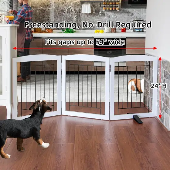 ZJSF Freestanding Dog Fence, Foldable… — Photo 2