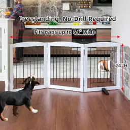 ZJSF Freestanding Dog Fence, Foldable… — Photo 2