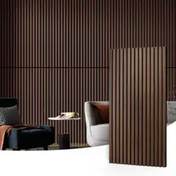 Dark Walnut Slat MDF Acoustic… — Photo 1
