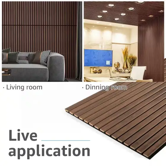 Dark Walnut Slat MDF Acoustic… — Photo 2