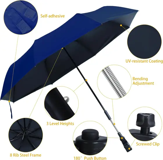 Beach Chair Umbrella with Clamp… — Photo 3