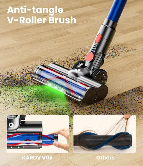 KARDV Cordless Vacuum Cleaner, 500W/40KPa,… — Photo 3
