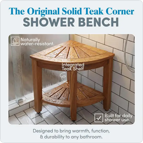 AquaTeak Kai Corner 15.5" Teak… — Photo 2