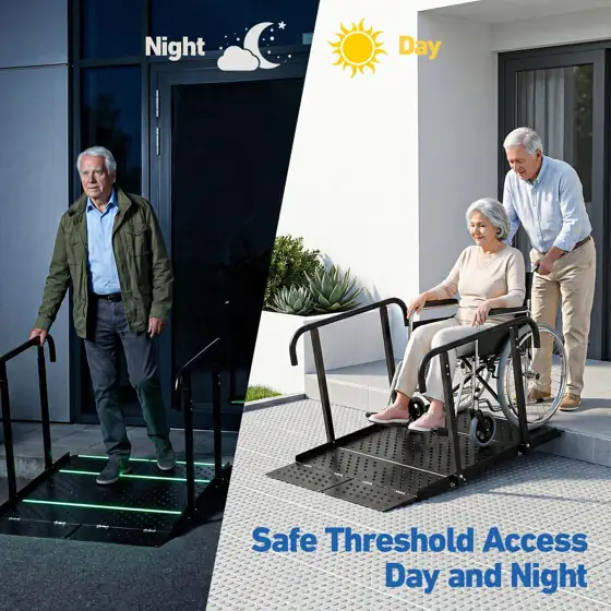 Wheelchair Ramp with Handrails, 4-12… — Photo 3