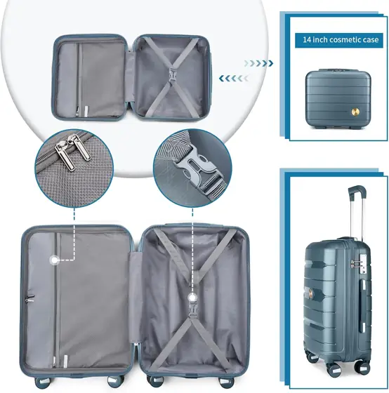 Somago 20" Carry-On Luggage &… — Photo 3