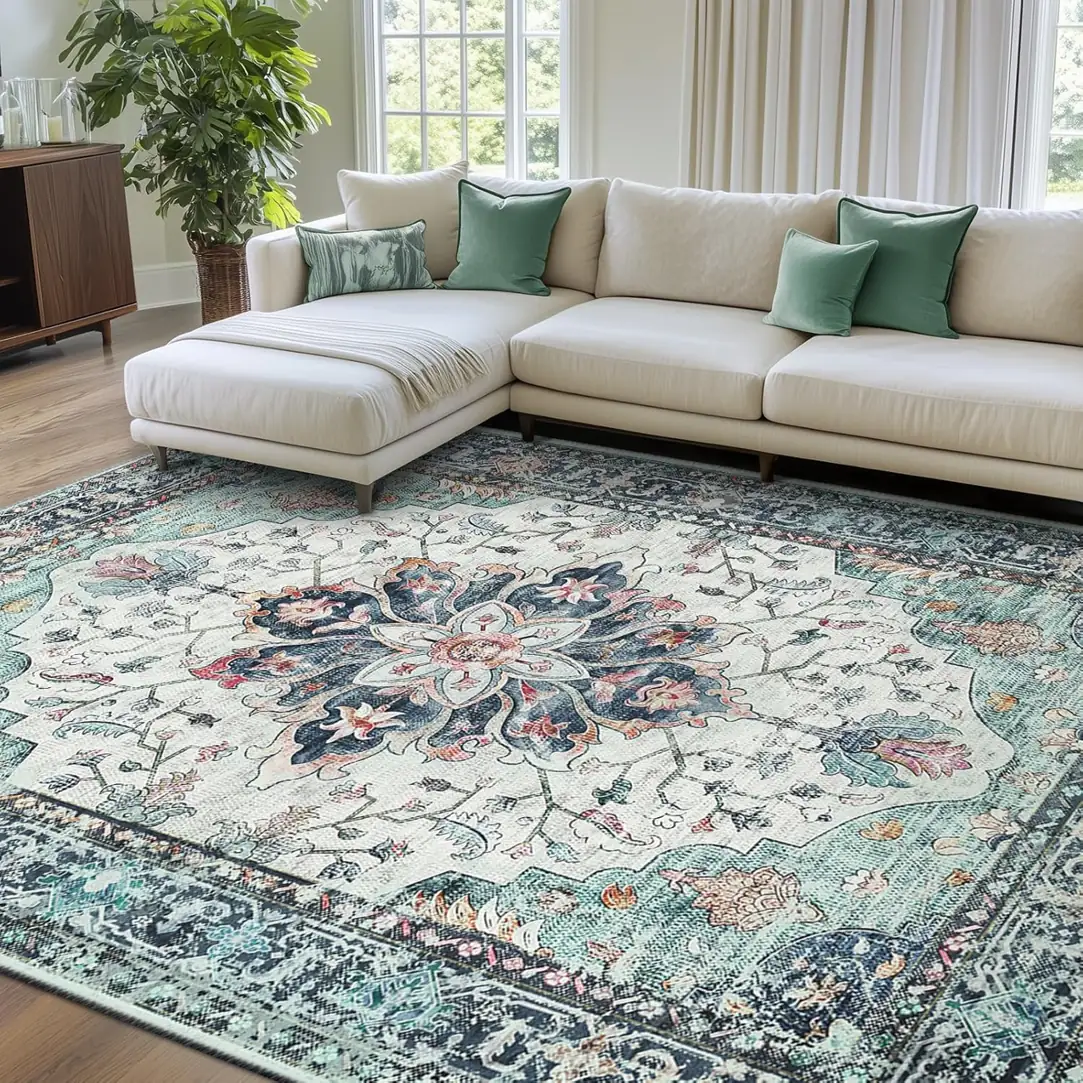 RELEANY Washable Area Rug, 8'x10',… — Photo 1