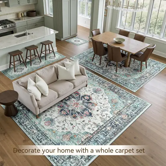RELEANY Washable Area Rug, 8'x10',… — Photo 3