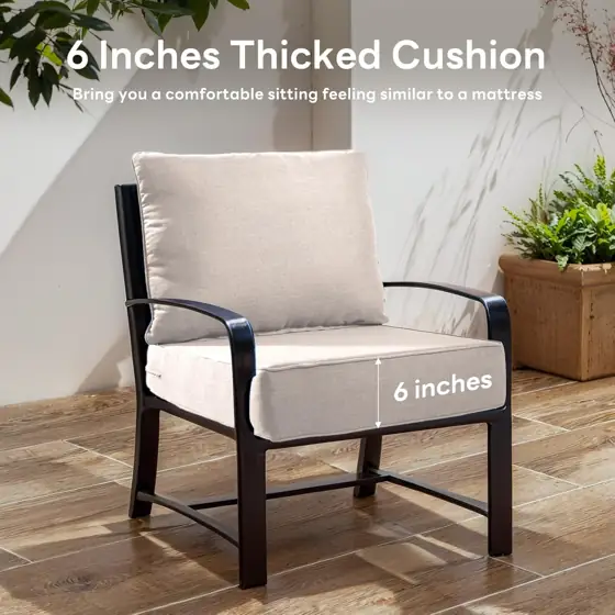 6" Thick Outdoor Chair Cushion… — Photo 3