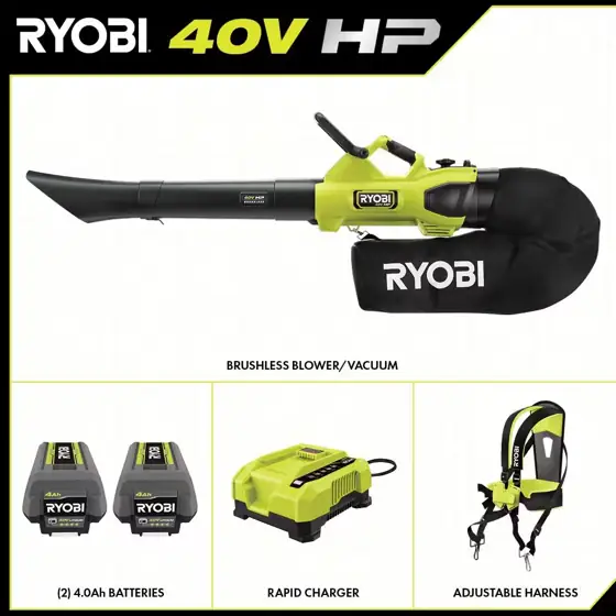 RYOBI 40V Cordless Leaf Blower/Mulcher/Vacuum,… — Photo 3