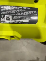 RYOBI 40V Cordless Leaf Blower/Mulcher/Vacuum,… — Photo 6