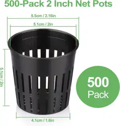 500-Pack 2-Inch Hydroponics Net Pots… — Photo 2
