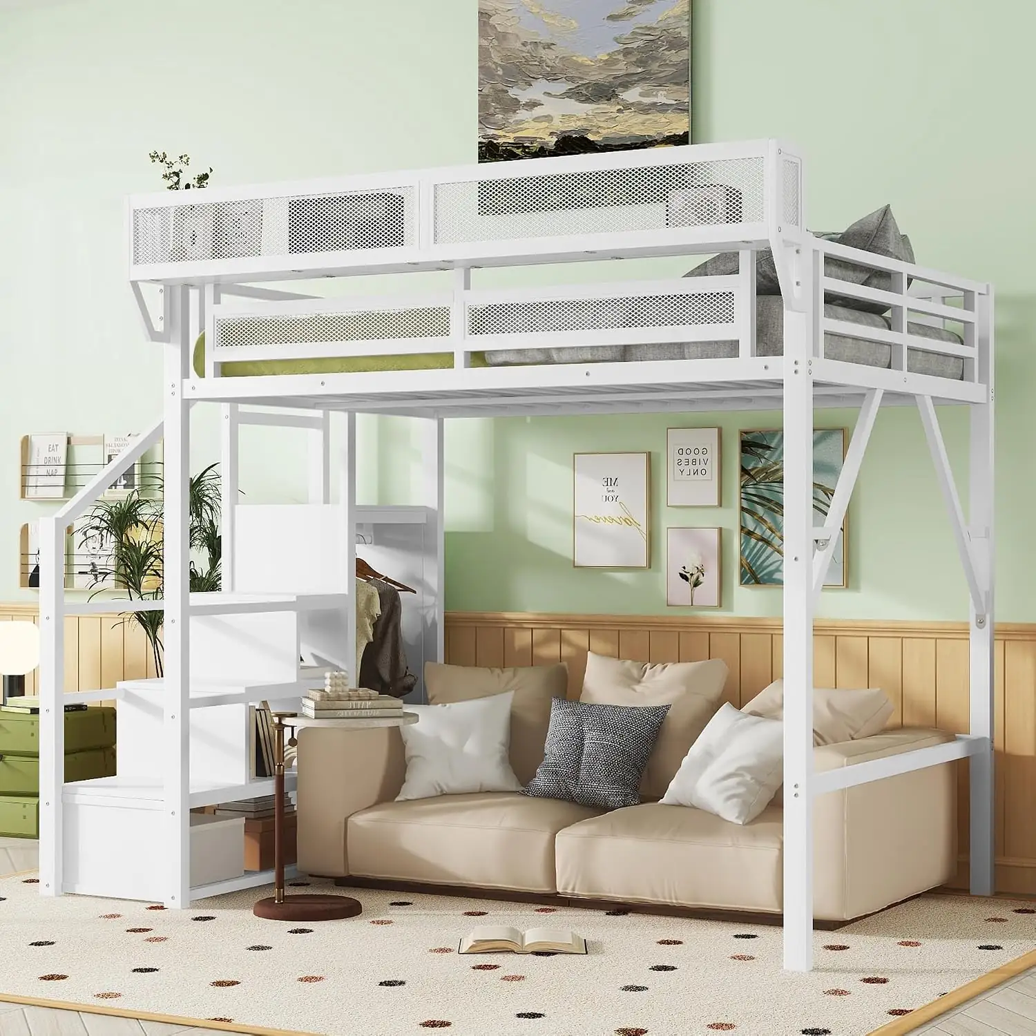 KEIKI Full-Size Metal Loft Bed… — Photo 1