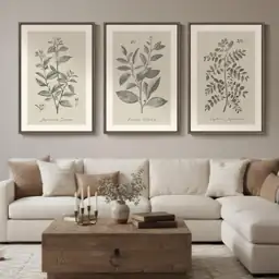 3 Piece Vintage Botanical Wall… — Photo 1