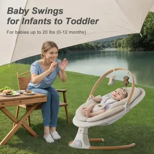 Monamii Baby Swings for Infants,… — Photo 2