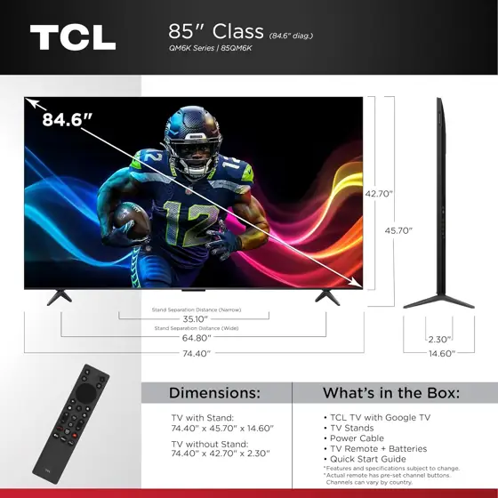 TCL 85-Inch QM6K Series Mini… — Photo 2