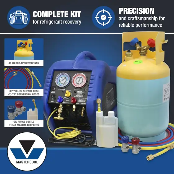 Mastercool 69110 R134a/R12/R22/R410A Refrigerant Recovery… — Photo 2
