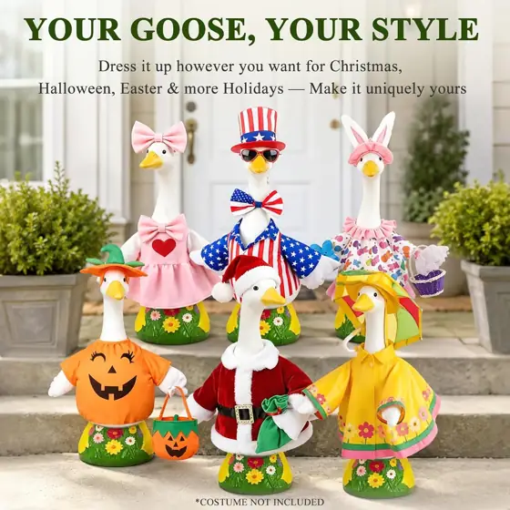 23-Inch Porch Goose Statue -… — Photo 2