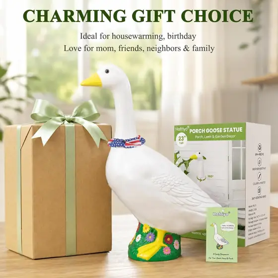 23-Inch Porch Goose Statue -… — Photo 3
