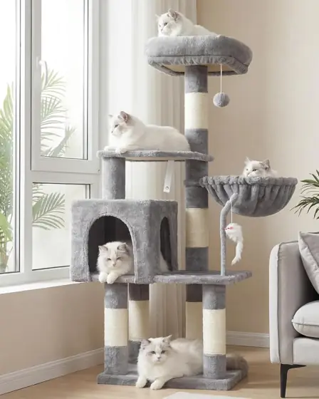 Heybly Cat Tree with Toy,… — Photo 1