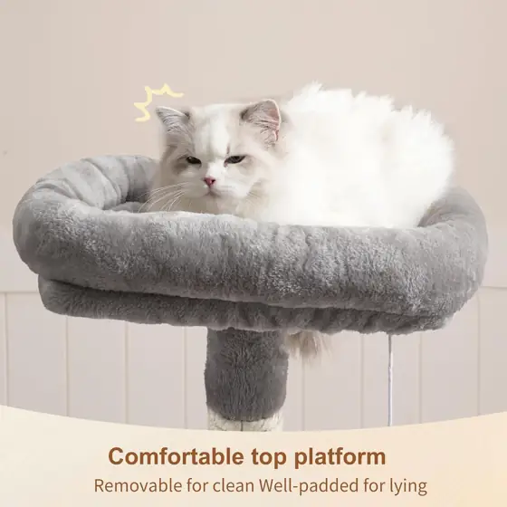 Heybly Cat Tree with Toy,… — Photo 2