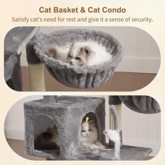 Heybly Cat Tree with Toy,… — Photo 3