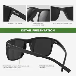 Fanshen Square Polarized Sunglasses for… — Photo 3
