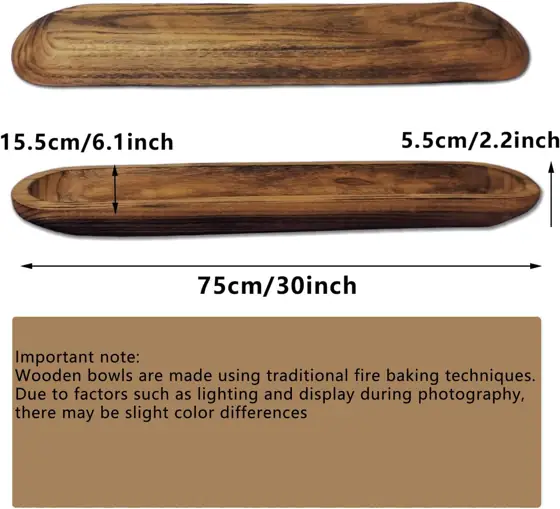 Wooden Dough Bowl Decor, Hand-Carved… — Photo 2