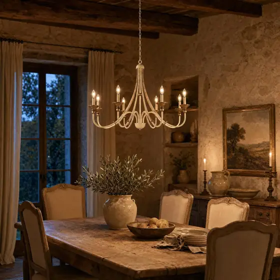 37.4" French Country 8-Light Chandelier… — Photo 2