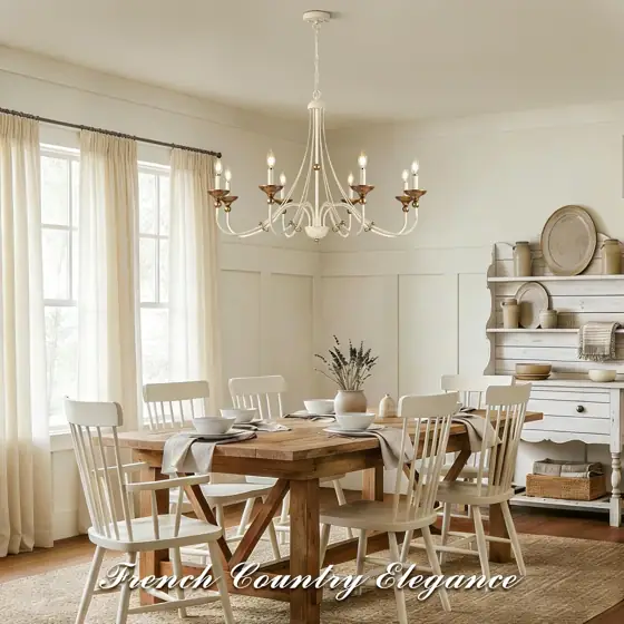 37.4" French Country 8-Light Chandelier… — Photo 3