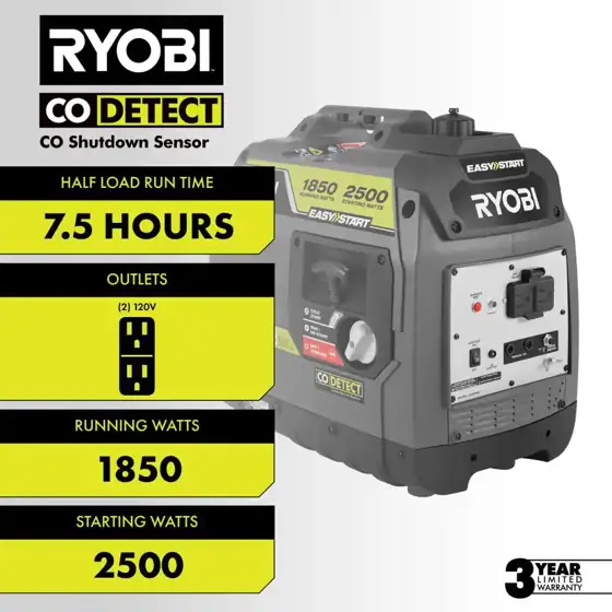 2500-Watt Recoil Start Gas Powered… — Photo 2