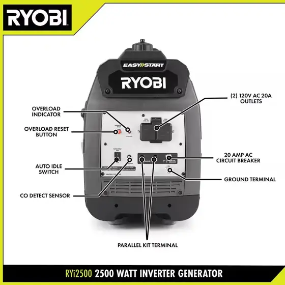 2500-Watt Recoil Start Gas Powered… — Photo 4