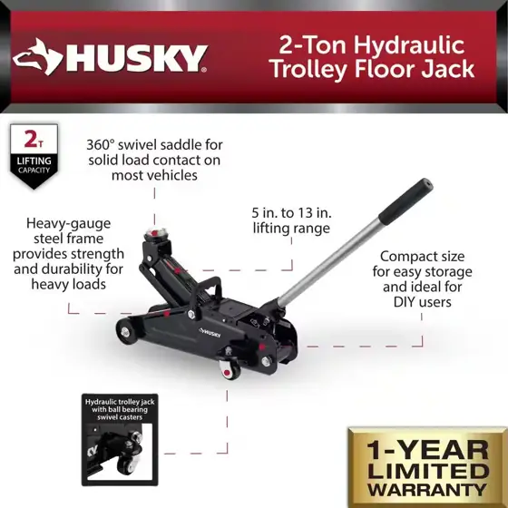 Husky 2-Ton Hydraulic Trolley Car… — Photo 2