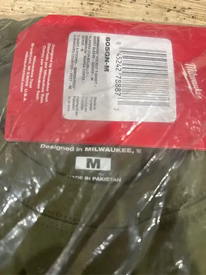 Men's Medium Green GRIDIRON Cotton/Polyester… — Photo 6