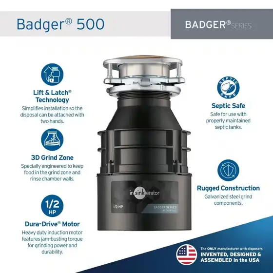 InSinkErator Badger 500, 1/2 HP… — Photo 4