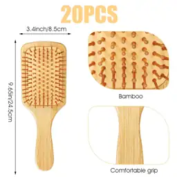10 Pcs Bamboo Hair Brush… — Photo 2