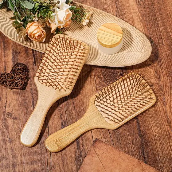 10 Pcs Bamboo Hair Brush… — Photo 4