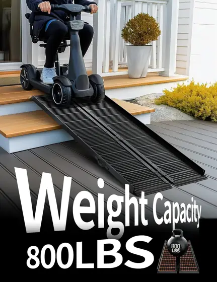 FACHNUO Black Aluminum 6FT Wheelchair… — Photo 3