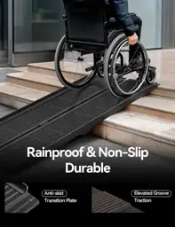 FACHNUO Black Aluminum 6FT Wheelchair… — Photo 4