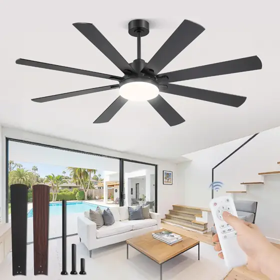 ZMISHIBO 65 Inch Black Ceiling… — Photo 1