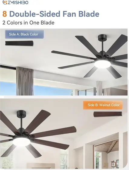 ZMISHIBO 65 Inch Black Ceiling… — Photo 3