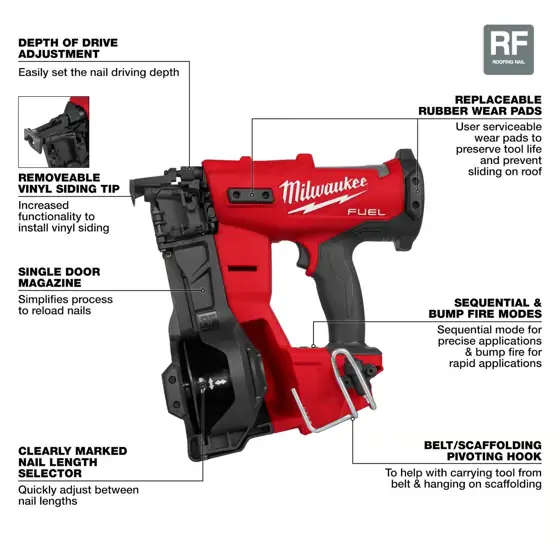 Milwaukee M18 FUEL Coil Roofing… — Photo 2