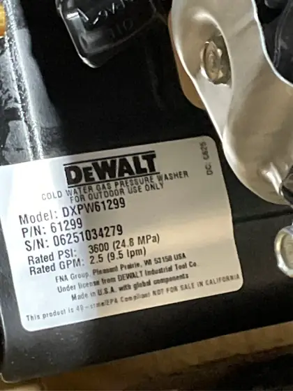 DEWALT 3600 PSI 2.5 GPM… — Photo 9
