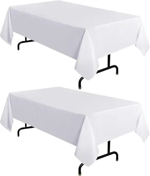 sancua 2 Pack White Tablecloth… — Photo 1