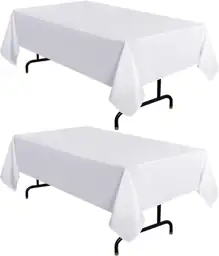 sancua 2 Pack White Tablecloth… — Photo 1