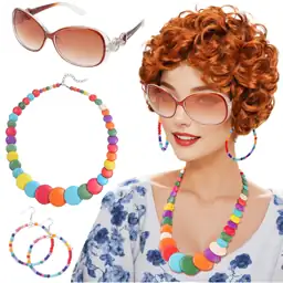 XEPST Red Curly Wig for… — Photo 1
