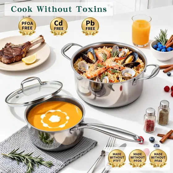 Yoehka 14-Piece Hybrid Stainless Steel… — Photo 4