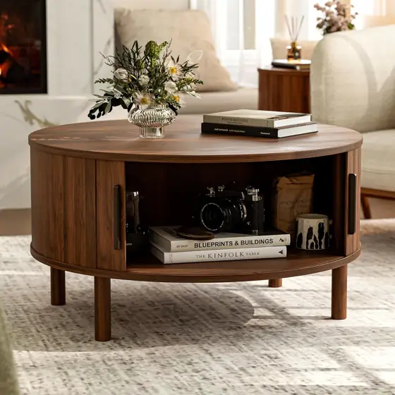 ZttRiee Round Coffee Table with… — Photo 3